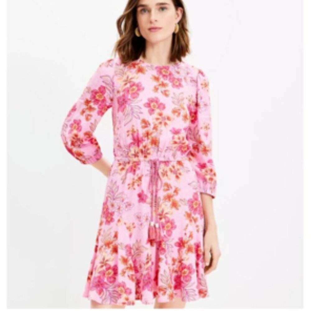LOFT  Lily Godet Flare Dress XLT